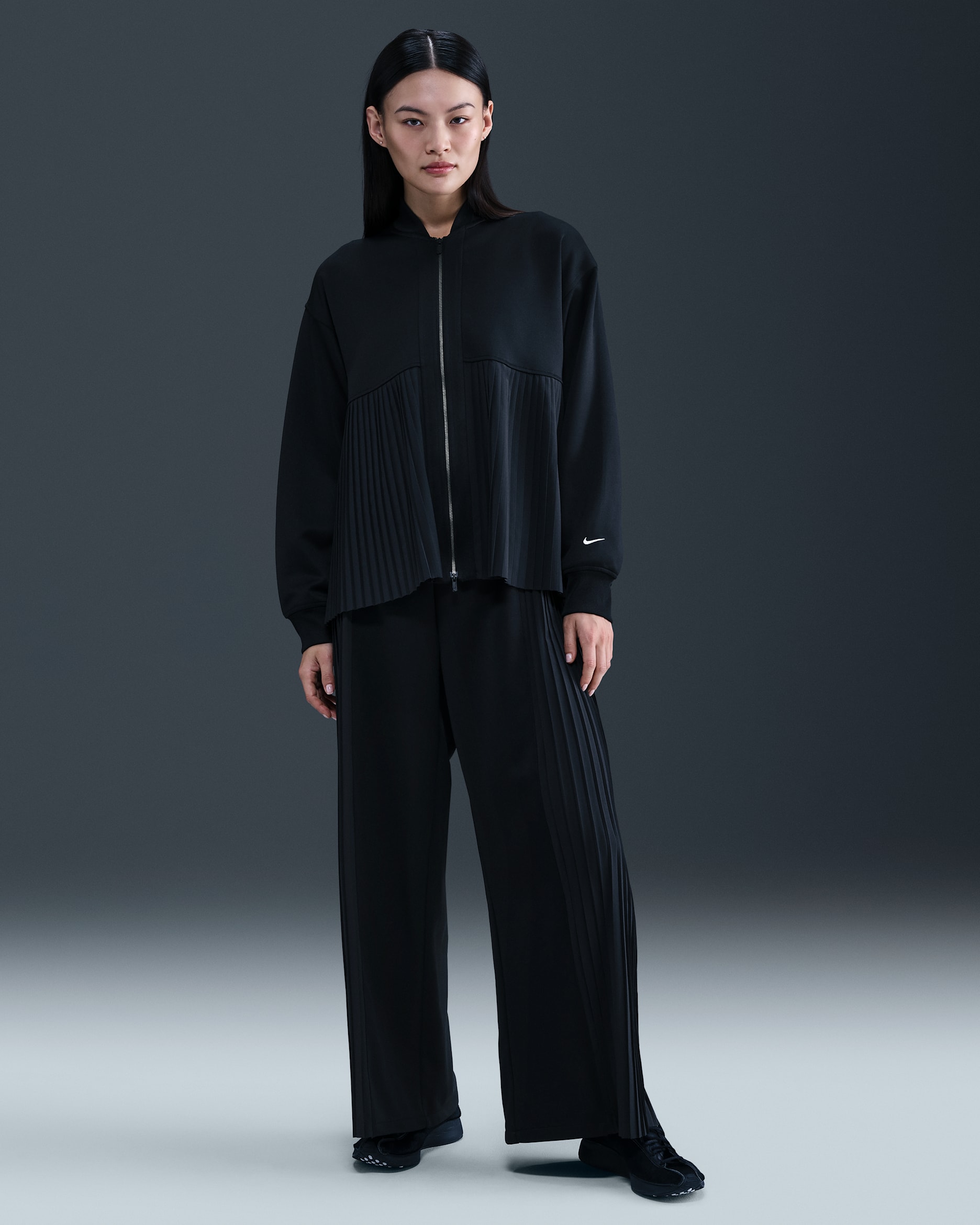 プリーツデザイン 新品NIKE y*o様 ジャケット ジャケット トラック UV クラシック （レディース）NSW NIKE（ナイキ） ブラック Mサイズ ジャケット・アウター